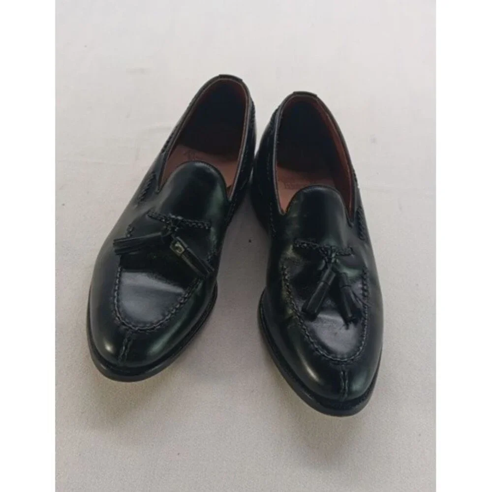 Allen Edmonds Dress Shoes Mens 9 1/2 D Black Pembrooke Classic Tassel Loafer